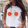 Camisetas femininas femininas tees gráficos camisetas girassol floral fofo verão primavera 90