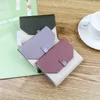 Portefeuilles New Small Fresh Ladies Short Wallet Color Matching 30% Off Ladies Wallet Multi-card Student Bag PU Fashion Coin Purse G230327