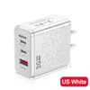 Chargeurs USB PD 30W Type C Chargeur de charge rapide pour Xiaomi Samsung iphone Chargeur de téléphone portable Quick Charge3.0 Adaptateur EU US Plug avec boîte