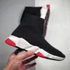 designer men casual shoes womens speed trainer socks boot speeds shoe runners runner sneakers Knit Women 1.0 Walking triple Black White Red Lace Sports