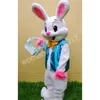 Costume da mascotte di coniglio carino professionale Simulazione di abiti da personaggio dei cartoni animati Vestito da adulto Vestito da carnevale di Natale per uomo Donna