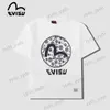 Męskie koszulki 2023 Nowa koszulka Evisut z krótkim rękawem męskie i damskie czyste bawełniane prototypowe domowe kwiat mały mary swobodny top T230327