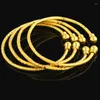Bangle Adixyn 4st/Lot Fashion Dubai Gold Bangles for Men/Women Color Armband Etiopiska/afrikanska smycken