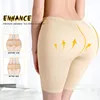Femmes Shapers Pantalon Abdominal Buttlifting Sous-Vêtements Grande Taille avec Hip Pad Post-partum Body Boxer Sculpting 230327