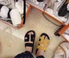 Sandália feminina designer sandálias de plataforma H sandálias masculinas chinelos de fundo grosso sapatos baixos de verão sandália de praia casual couro genuíno de alta qualidade com caixa 10A