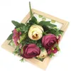 Dekorative Blumen, Seide, Pfingstrose, Rose, künstlicher Blumenstrauß, hochwertiges Kunststoff-Zubehör, Zuhause, Wohnzimmer, Hochzeitstisch