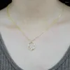 Chaînes cadeau de noël délicat pavé brillant Cz étoile flocon de neige pendentif collier pour femmes lien chaîne géométrique classique rond tour de cou