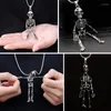 Chains Retro Skeleton Ghost Necklaces Halloween Necklace For Friend Couples Hold Hands Skull Women Girl Teen