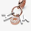 925 Siver Koraliki Charki dla Pandora Charm Branselets Designer for Women Heart Beads Dangle Charm Rose Gold Fit Fit Mother Day Original