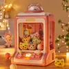 Narzędzia warsztaty dla dzieci DIY Electric Claw Machine Girl Chwyt Mini Doll Clip Gashapon Music Crane Game zabawka dla dzieci na 3 lata prezenty 230327