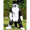 Vuxen storlek lång päls husky räv hund maskot kostymer tecknad tema fancy klänning high school maskot ad kläder