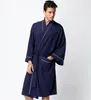 Vêtements de nuit pour hommes été gaufre peignoir doux coton mince El SPA Robe serviette amoureux à manches longues salon Robe de chambre