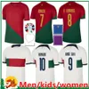 2022 Portuguesa Joao Felix Futbol Formaları Ruben Neves Bernardo Bruno Ronaldos Fernandes Portugieser 23 Portekiz Futbol Gömlek Çocuk Kiti / Erkek Kadınlar Cr7 Setleri