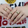 Pierścionki ślubne 2023 Walentynkowe Prezent dla kochanków Wysokie polerowane złoto kolor mody biżuteria palec damskie obrotowe zespół Chunky Dome Pierścień