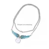 Sublimationsrohlinge Strass Engelsflügel Halskette mit Kette Kristalle Halsketten für Frauen Mädchen Guardian Pen Dhgsa