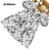 Girl's Dresses Girls Summer Dress Floral Pattern Dress Girls Newest Dress For Kids Casual Style Costumes For Girls 6 8 10 12 14