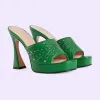 Pantoufles de plate-forme imperméables de designer d'été sandales à talons hauts talons aiguilles sandales à bout ouvert chaussures de dîner design pour femmes