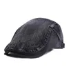 Unisex Cotton Denim Beret Cap Soft Adjustable Fit Outdoor Driving Simple Casual Women Men Cowboy Hat