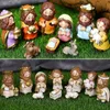 10 Stück Harz Heilige Familie Krippe Figuren Set Jesus Figuren Weihnachtsschmuck Dekor Szene Tischdekoration 230327