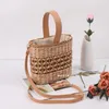 Sacs de soirée Sac à main à bandoulière Naturel Corn Husk Pastoral Littéraire Sac pour femme Chaîne tressée Boucle Paille