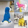 Hundkläder Pet Dog Raincoat Hooded Clothes Reflektiv Waterproof Jumpsiut Jacket Fashion Outdoor Betorable Clothes For Small Medium Dogs 230327