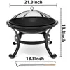 Grills BBQ Grills BBQ Grill utomhus eldstad Garden Patio Wood Log Barbecue Grill Net Set Cooking Tools Camping Brazier spis för x