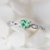 Anéis de banda Love Heart Rings para mulheres exclusivos minúsculos bonitos multicoloridos zircão amarelo ouro cor delicado anel moda jóias atacado KAR385 Z0327