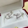 Brincos clou para mulheres designer de diamante banhado a ouro 18 K T0P qualidade mais alta qualidade contador moda estilo clássico jóias presente de aniversário 008