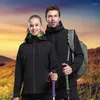 Chaquetas de caza para exteriores, chaqueta de lana para hombres y mujeres, chaqueta de concha suave, transpirable, con capucha, impermeable, a prueba de viento, cortavientos para montañismo