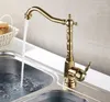 Bathroom Sink Faucets Luxury Gold Color Brass Single Handle Hole Swivel Kitchen Basin Faucet Mixer Tap Lgf031