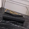 Женские сумки на ремне Сумка Гранулированная текстурированная Натуральная кожа Аппаратная цепочка Кошелек Дамы Cassandre Дизайнерская сумка через плечо Caviar Multi Card Wallet Black