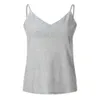 Camisoles Réservoirs Argent Paillettes Débardeur Femmes D'été Sexy Dos Nu Col En V Soirée Camisole Casual Slim Ultra Spaghetti Strap 230327