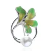 Brooches Flower Pearl Brooch Pins Morning Glory Plant For Women Jewelry Party Clothing Accessories Elegant Female Gift