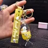 Schlüsselanhänger Nette Frucht Süßigkeiten Acryl Metall Schlüsselbund DIY Anhänger Welpen Puppe Flüssigkeit Schwimmende Schlüsselanhänger Geschenk Für Frauen Tasche Charme Keyfob