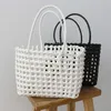 Пляжные сумки, корейские ins Woven Basket Handbasket PP купить овощные женщины сумочки 230327