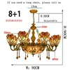 Hanglampen Tiffany Barok LED Licht European Vintage Country Suspension Foyer Apartement Eetkamer Glas 1219