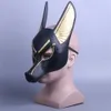 Party Masks Egyptian Anubis Cosplay Face Mask Wolf Head Jackal Animal Masquerade Props Party Halloween Fancy Dress Ball 230327