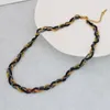 Kedjor DIY Creative Woven Box Chain Twist Necklace Handmased Rope Choker Gold Color Collar For Women YS91