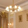 Lustres nordique haut de gamme cristal LED lumières pour El Villa hall salon salle à manger français romantique décor à la maison lampes suspendues