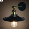 Wall Lamp American Loft Industrial Lamps Vintage Bedside Light Metal 22cm lampskärm E27 Edison lampor 110V/220V