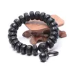 Beaded Tibetan Buddhist Male Mani Padme Hum Bracelet Wood Mala Prayer Beads Meditation Men Wrist Wooden Yoga Jewelry Drop De Dy7