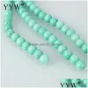 Pietra 8Mm Naturale Amazonite Perline Rotonde Sciolte 6Mm 10Mm 12Mm Per Creazione Di Gioielli Collana Bracciale Fai Da Te Goccia Consegna 20 Dhgss