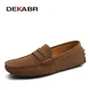 Dress Shoes DEKABR Large Size 49 Men Loafers Soft Moccasins High Quality Spring Autumn Genuine Leather Warm Flats Driving 230317