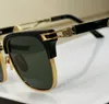 Złote czarne zielone kwadratowe okulary przeciwsłoneczne dla mężczyzn luksusowe okulary okulary przeciwsłoneczne okulary przeciwsłoneczne sonnenbrille przeciwsłoneczne odcienie uv400 okulary wth pudełko