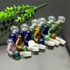 Smoking Pipes Coloured multi bubble right angle glass boiler Glass bongs Oil Burner Glass