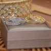 Hoop oorbellen 14K Gold vergulde fijne sieraden Korea Micro-ingelegde zirkoon tarwe ronde luxe voor vrouw Franse stijl geschenken oorr.