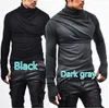 Men's T-Shirts Men cowl neck Thumb Hole Cuffs t shirt Long Sleeve Casual T Shirt Turtle Neck Silm Fit T-shirt hip hop streetwear 230327