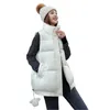 Gilet da donna Gilet da donna in cotone con cerniera tinta unita Gilet da donna Gilet invernale da donna Giacca senza maniche imbottita casual da donna