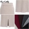 Skirts KarSaNy Autumn Winter Knit Pencil Skirt Women High Waist Skirts Womens Knited Split Midi Skirt For Women Autumn 6XL 230327