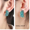 Hoop Earrings Korean Earring For Women Girls Fashion Novelty Pearl Metal Flower Floral Trendy Party Gift Jewelry